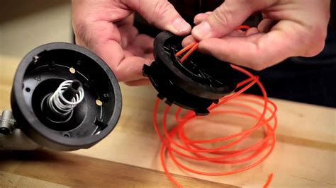 How To Put New String On A Weed Eater Restring a 2 sided spool on a string trimmer weed eater EASY!! - YouTube